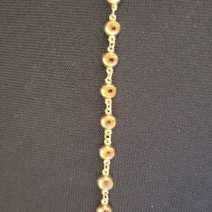 14kt gold evil eye bracelet